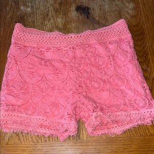 Pink Lace Kid Shorts